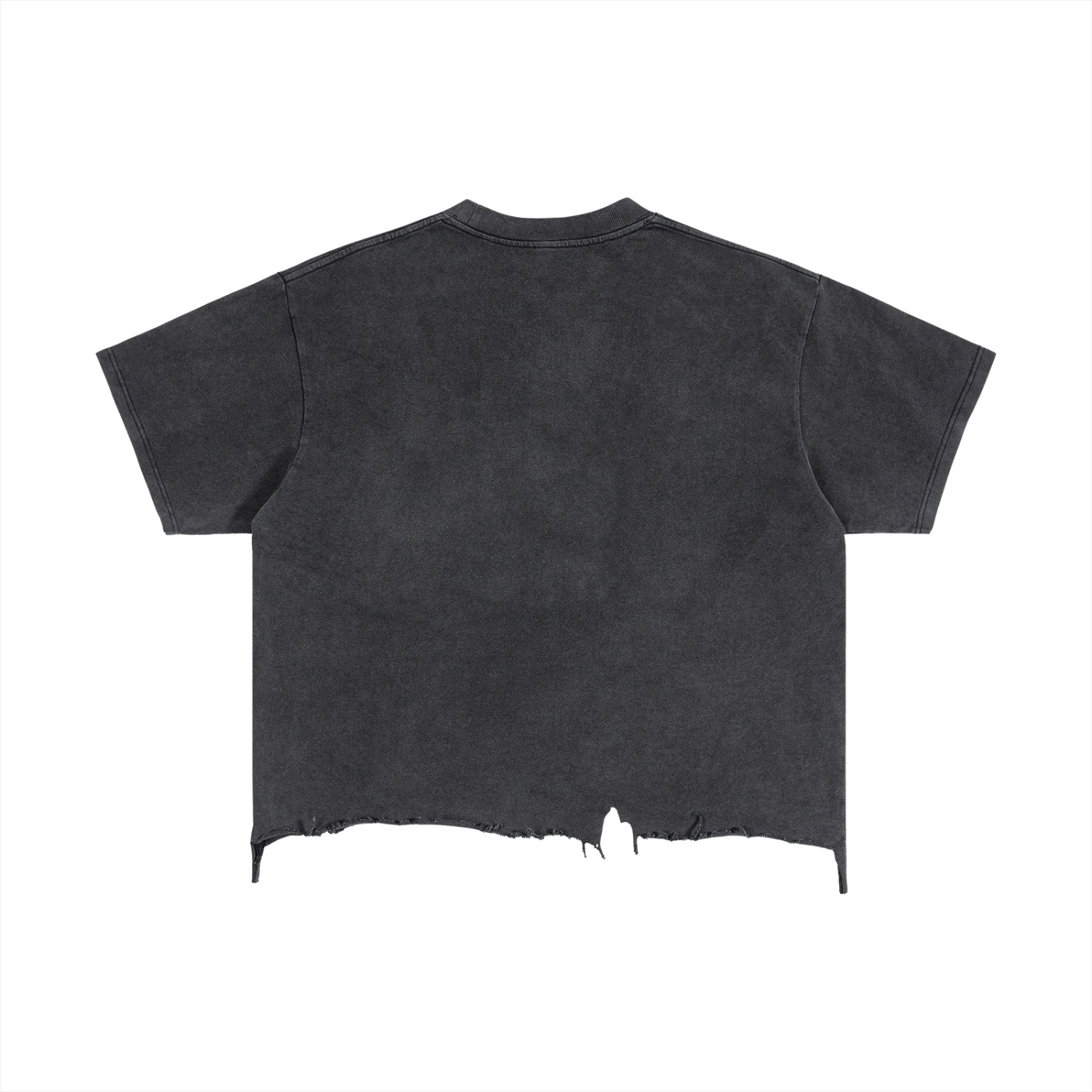 Vintage Wash Boxy Distressed Hem T-Shirt - Image 2