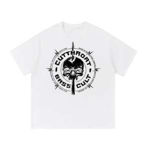 Bass Skull - Heavy White T-Shirt