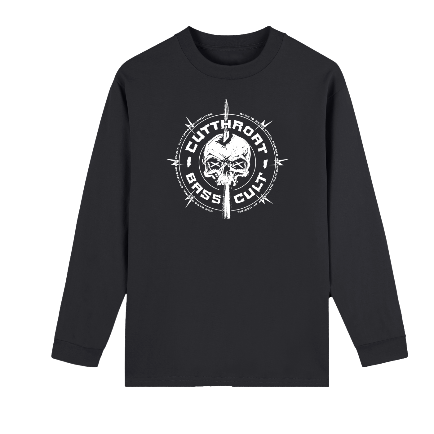 Bass Skull - Crew Neck Long Sleeve Shirt